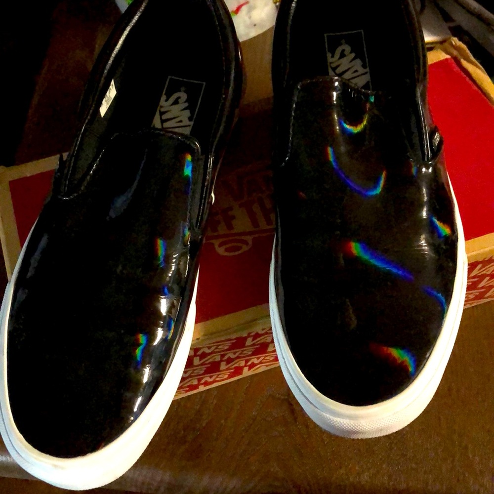 Vans patent leather black 8.5